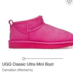 Never Worn Pink Ugg Classic Ultra Mini Boots size 7